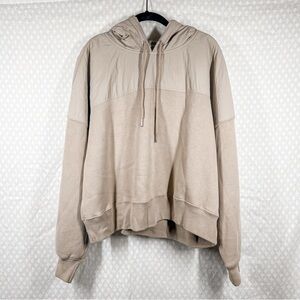 Abercrombie‎ & Fitch Tan Hooded Fleece Sweatshirt